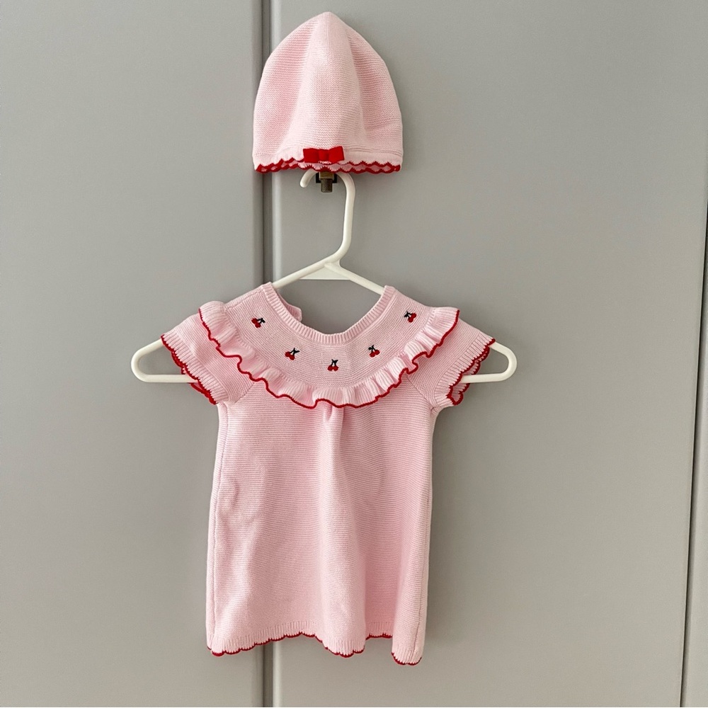 Janie and Jack Baby Girl Sweater Dress Pink Size 3-6 months